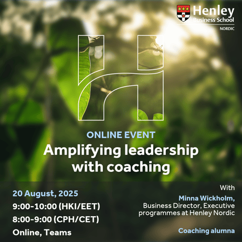 Online event | Amplifying leadership with coaching