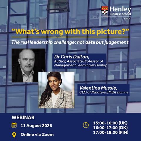 Webinar | What’s wrong with this picture? The real leadership challenge: not data but judgement