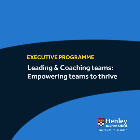 Leading & Coaching teams: Empowering teams to thrive