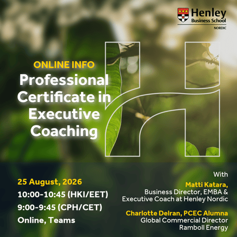 Online info | Professional Certificate in Executive Coaching